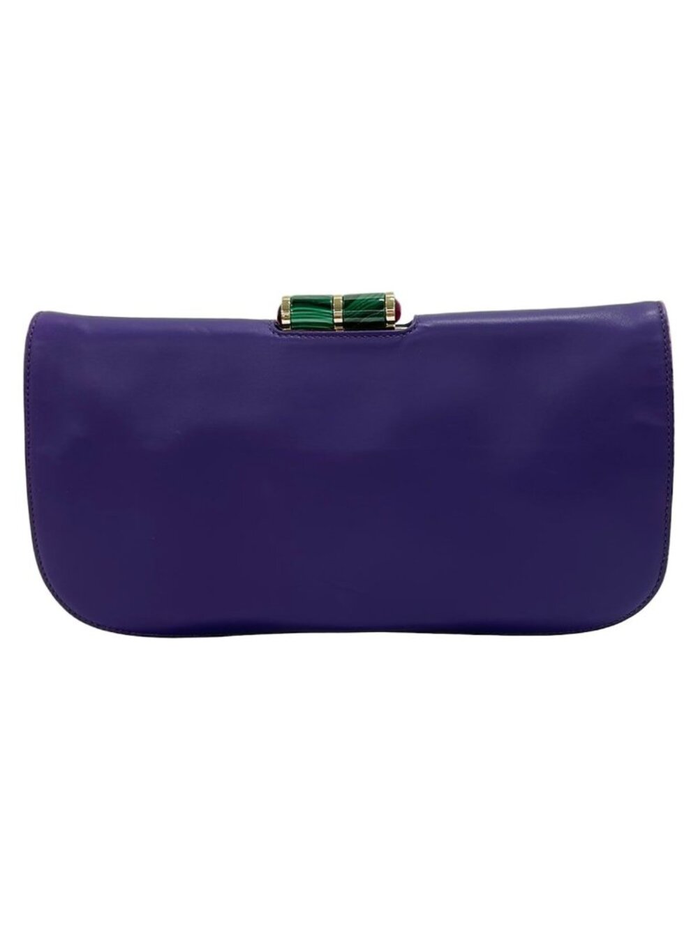 Bvlgari Clutch Purple Leather